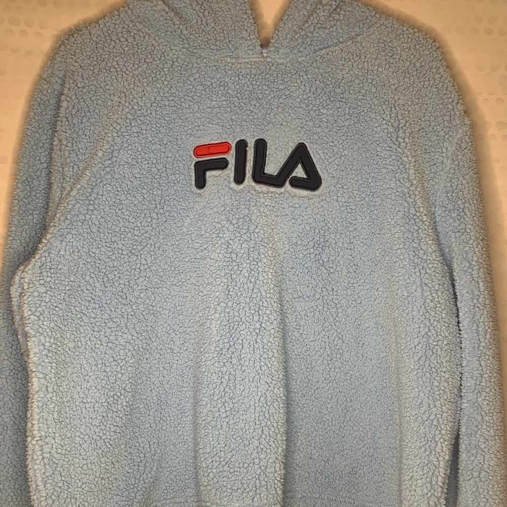 FILA cropped fluffy hoodie